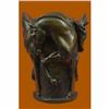 Image 1 : Art Deco Nouveau 4 Horsed Vase Signed Original Milo Bronze Sculpture Statue Gift
