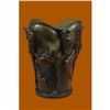 Image 4 : Art Deco Nouveau 4 Horsed Vase Signed Original Milo Bronze Sculpture Statue Gift