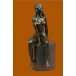 Signed Original Milo Erotic Nude Naked Female Bronze Sculpture Statue Figurine