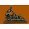 Image 1 : 2 pcs Original Signed Patoue a Couple Having Sex Bronze Sculpture Marble Statue