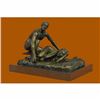 Image 2 : 2 pcs Original Signed Patoue a Couple Having Sex Bronze Sculpture Marble Statue