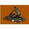 Image 3 : 2 pcs Original Signed Patoue a Couple Having Sex Bronze Sculpture Marble Statue