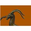 Image 3 : Art Deco Nude Female with Goat Bronze Sculpture Lost Wax Method Figurine Figure