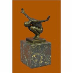 Signed Original Miguel Lopez (Milo) The Athlete Bronze Sculpture Figurine Figure
