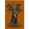 Image 1 : Signed Original Cegazo Depicts of Woman and 2 Cherub Bronze Sculpture Statue Art