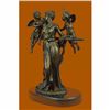 Image 2 : Signed Original Cegazo Depicts of Woman and 2 Cherub Bronze Sculpture Statue Art