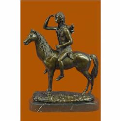 The Scout by Cyrus Dallin Hot Cast Hand Crafted Bronze Sculpture Marble Statue