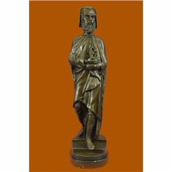 Large Michelangelo Bronze Sculpture by Carrier Belleuse Marble Base Figurine