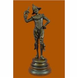 Lively Jester by French Artist Gueyton Bronze Sculpture Great Detail Figurine