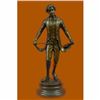Image 1 : Taking a Bow by Besserdich Bronze Sculpture Marble Base Figurine Figure Hot Cast