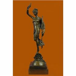 AUGUSTIN JEAN MOREAU VAUTHIER Fortuna Goddess of Fortune Bronze Statue Figurine