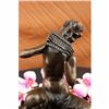 Image 2 : Original Signed Satyr Plays a Flute Pipe Statue Figurine