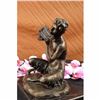 Image 4 : Original Signed Satyr Plays a Flute Pipe Statue Figurine