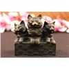 Image 1 : CAT FAMILY BRONZE SCULPTURE STATUE FIGURE FIGURINE ART DECO STATUE