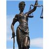 Image 1 : BRONZE BLIND JUSTICE LAW MARBLE STATUE LADY SCALE