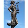 Image 3 : BRONZE BLIND JUSTICE LAW MARBLE STATUE LADY SCALE