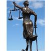 Image 4 : BRONZE BLIND JUSTICE LAW MARBLE STATUE LADY SCALE