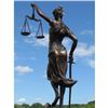 Image 6 : BRONZE BLIND JUSTICE LAW MARBLE STATUE LADY SCALE