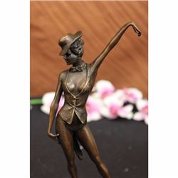 ORIGINAL VITALEH RED CABARET DANCER BRONZE SCULPTURE NR