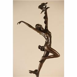 ORIGINAL SIGNED BRONZE SCULPTRE HEAVENLY FLYING VITALEH