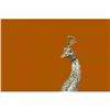 Image 5 : 24K Gold Handcrafted Museum Quality Large Bronze Peacock With Sapphire Statue