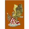Image 1 : 4th July Memorabilia 24K Gold and Solver Plated Bronze American Eagle Gift Decor