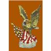 Image 2 : 4th July Memorabilia 24K Gold and Solver Plated Bronze American Eagle Gift Decor