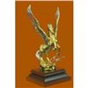 Image 1 : Art Deco 24K Gold and Silver Plated Pegasus Bronze Sculpture Statue Figurine LRG