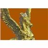 Image 6 : Art Deco 24K Gold and Silver Plated Pegasus Bronze Sculpture Statue Figurine LRG