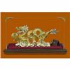 Image 1 : Hot Cast 100% Real Bronze Chinese Dragon Sign of Good Luck 24K Gold Plated Decor