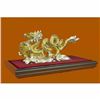 Image 2 : Hot Cast 100% Real Bronze Chinese Dragon Sign of Good Luck 24K Gold Plated Decor