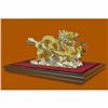 Image 3 : Hot Cast 100% Real Bronze Chinese Dragon Sign of Good Luck 24K Gold Plated Decor
