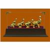 Image 1 : Collectible Bronze Statue *DEAL* African Elephants 24K Gold Plated Display Box