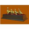 Image 3 : Collectible Bronze Statue *DEAL* African Elephants 24K Gold Plated Display Box