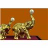 Image 4 : Collectible Bronze Statue *DEAL* African Elephants 24K Gold Plated Display Box