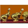 Image 5 : Collectible Bronze Statue *DEAL* African Elephants 24K Gold Plated Display Box