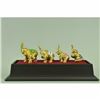 Image 4 : 24K Gold Plated Bronze Elephant Chain Bronze Sculpture Figurine Glass Display