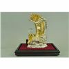 Image 2 : 24K Gold Cobra Chinese Dragon Bronze Sculpture with Glass Display Large Figurine