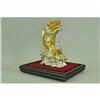 Image 3 : 24K Gold Cobra Chinese Dragon Bronze Sculpture with Glass Display Large Figurine