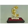Image 4 : 24K Gold Cobra Chinese Dragon Bronze Sculpture with Glass Display Large Figurine