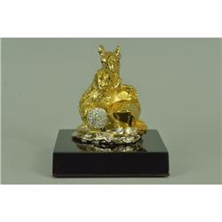 Vienna 24K Gold Plated Bronze figure modeled and cast Sculpture Figurine Figure