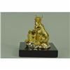 Image 4 : Vienna 24K Gold Plated Bronze figure modeled and cast Sculpture Figurine Figure