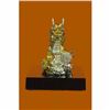 Image 1 : Foo Dog Temple Lions Keiloon Protection Prosperity Hot Cast Gold Plated Bronze
