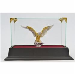 24K Gold Plated Art Deco Bronze Silver Handcrafted Collectible Collector Statue