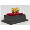 Image 5 : 24K Gold Plate Bronze Golden Pig Sign of Luck Fortune Money Sculpture Statue Art