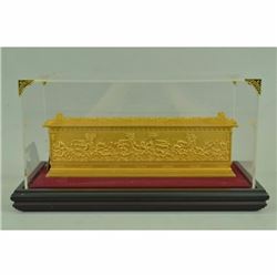 Dragon Wall Art 24K Real Gold Covered Bronze Sculpture Great Detail Figure Decor