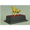 Image 2 : Chinese Tang Horse 24K Gold Plated with Glass Display Bronze Sculpture Statue