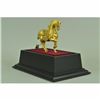 Image 3 : Chinese Tang Horse 24K Gold Plated with Glass Display Bronze Sculpture Statue