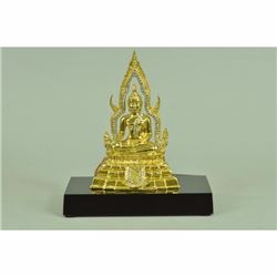 Beautiful Handcrafted Thai Buddha 24K Gold Plated Bronze Sculpture Statue Figure