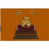Image 1 : 24K Gold Lucky Money Bag Bronze Sculpture Statue With Glass Display Figure Deal